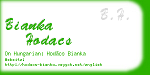 bianka hodacs business card